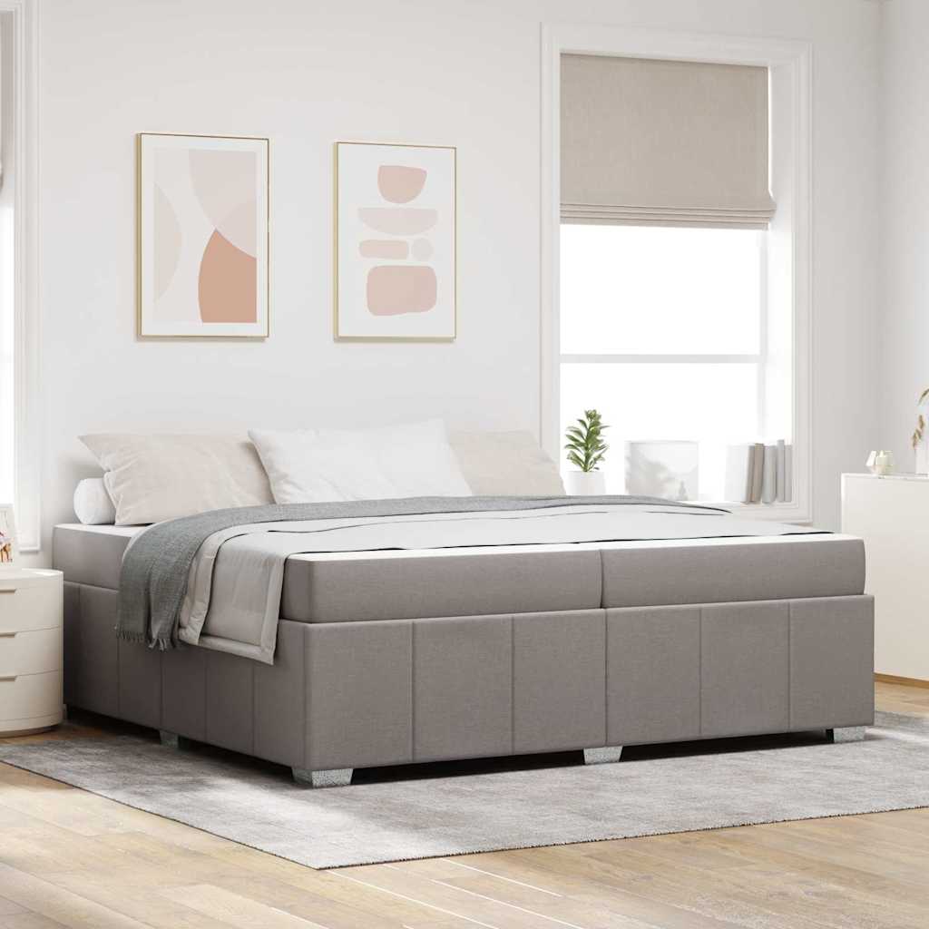 Bettrahmen Taupe 200 x 200 cm Stoff