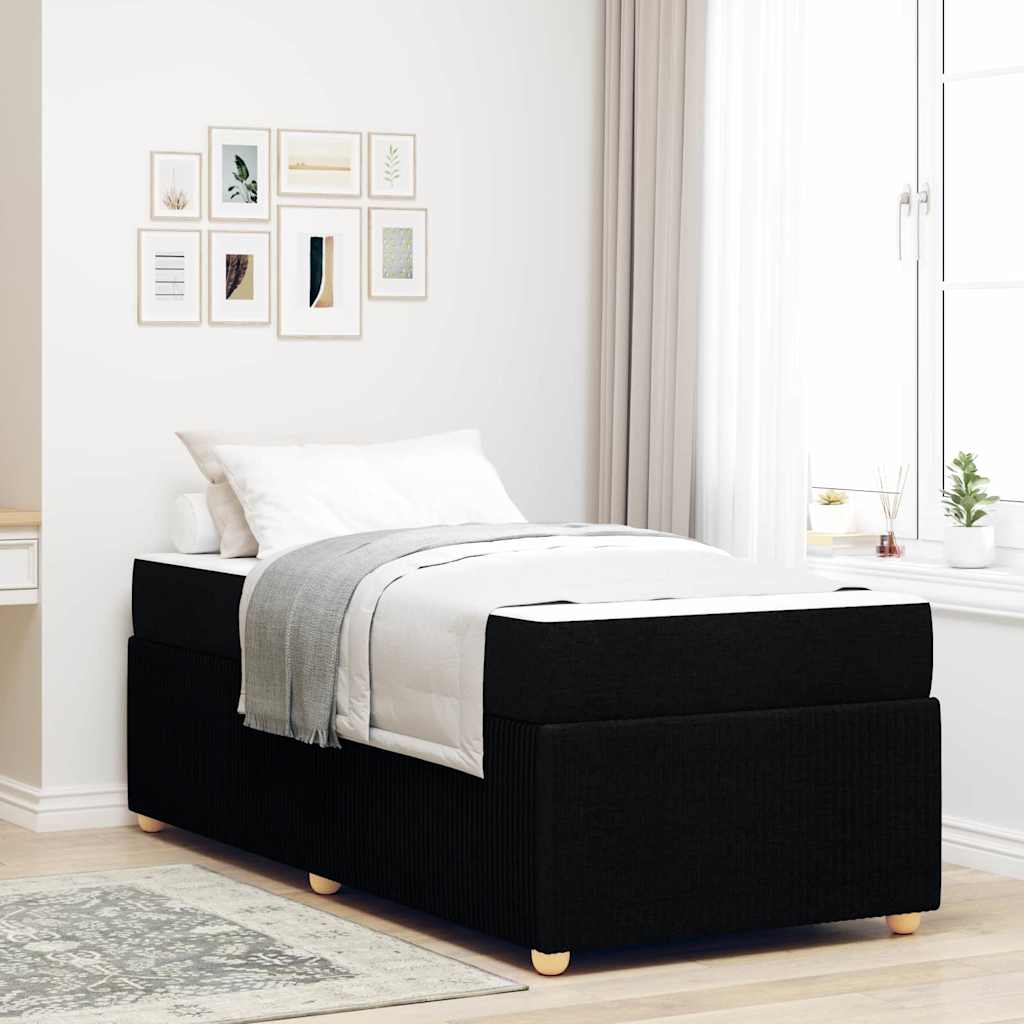 Bettrahmen Schwarz 90 x 190 cm Stoff