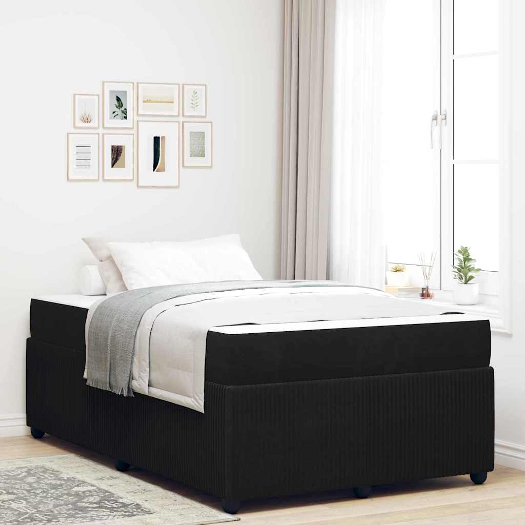 Bettrahmen Schwarz 120 x 190 cm Stoff