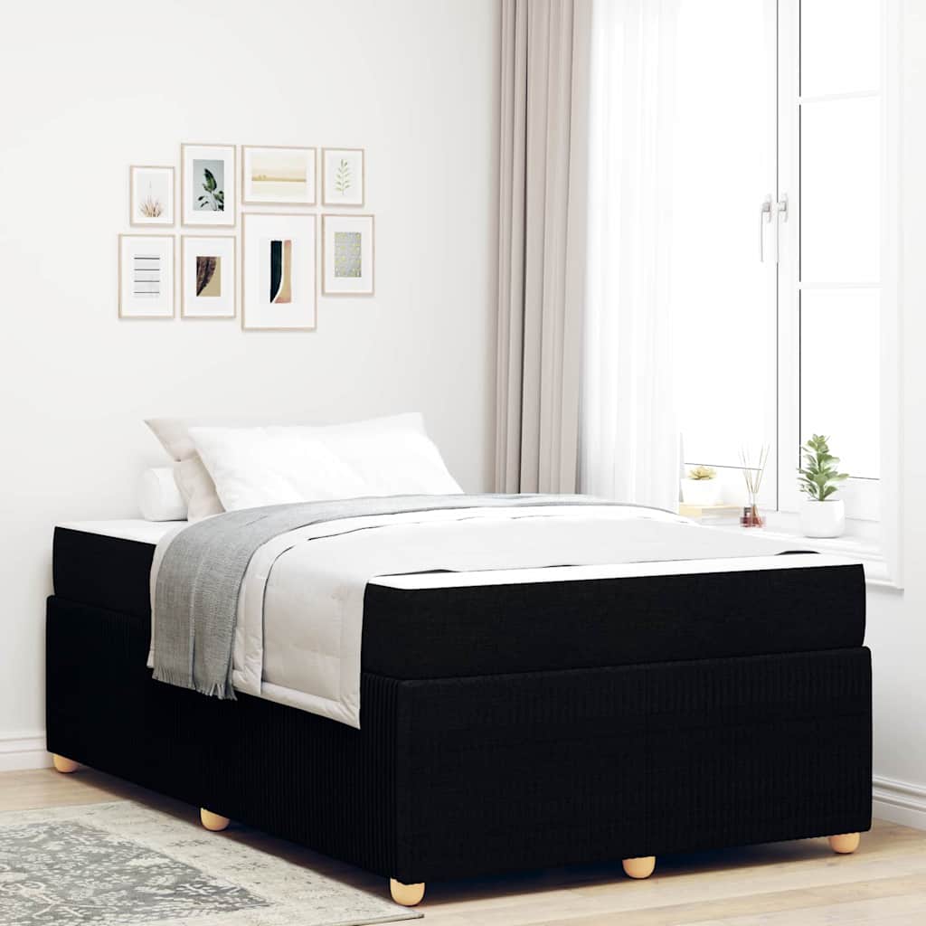 Bettrahmen Schwarz 120 x 200 cm Stoff