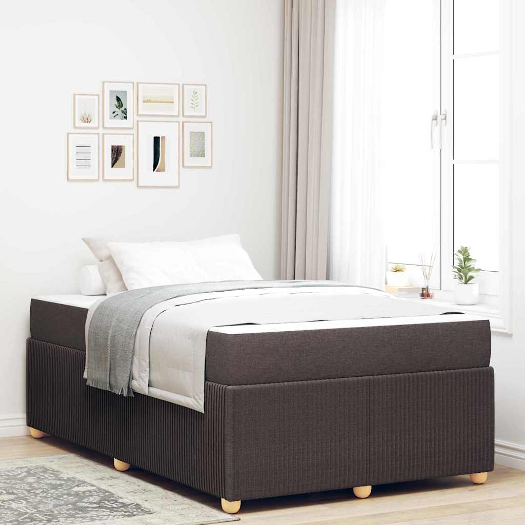 Bettrahmen Dunkelbraun 120 x 200 cm Stoff