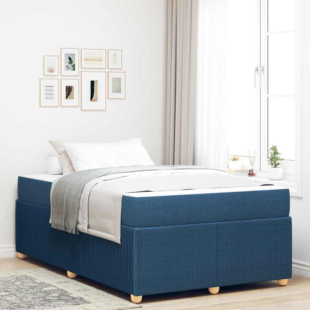 Bettrahmen Blau 120 x 200 cm Stoff