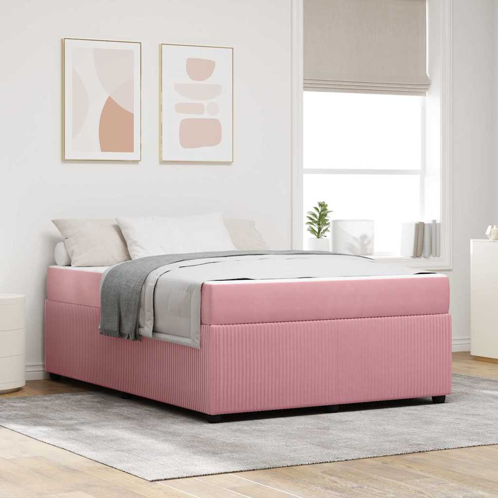Bettrahmen Rosa 140 x 200 cm Stoff