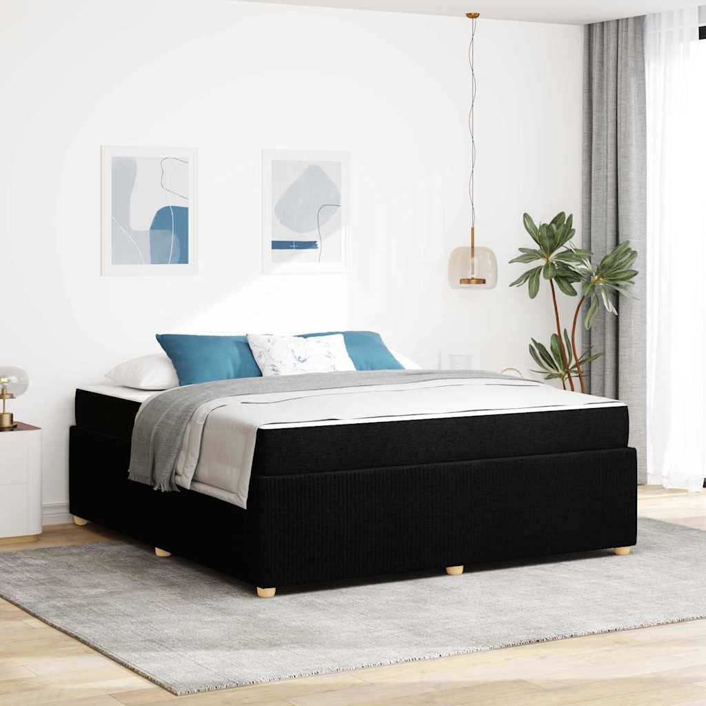 Bettrahmen Schwarz 180 x 200 cm Stoff