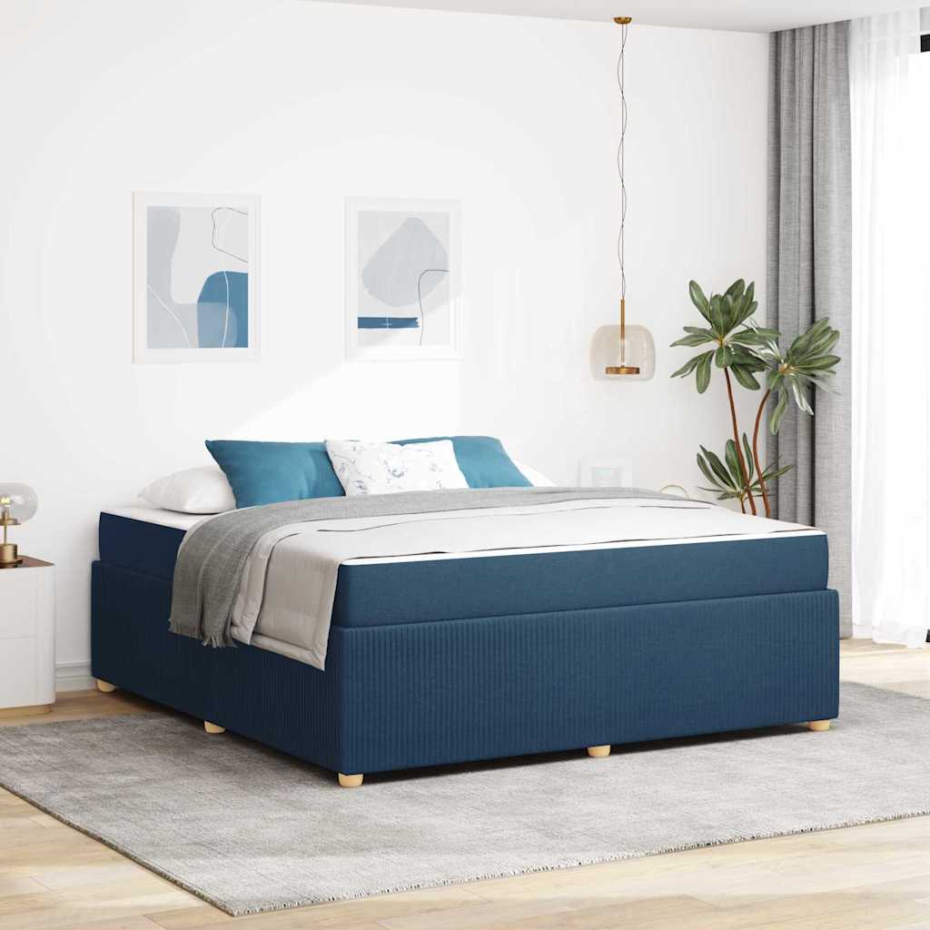 Bettrahmen Blau 180 x 200 cm Stoff