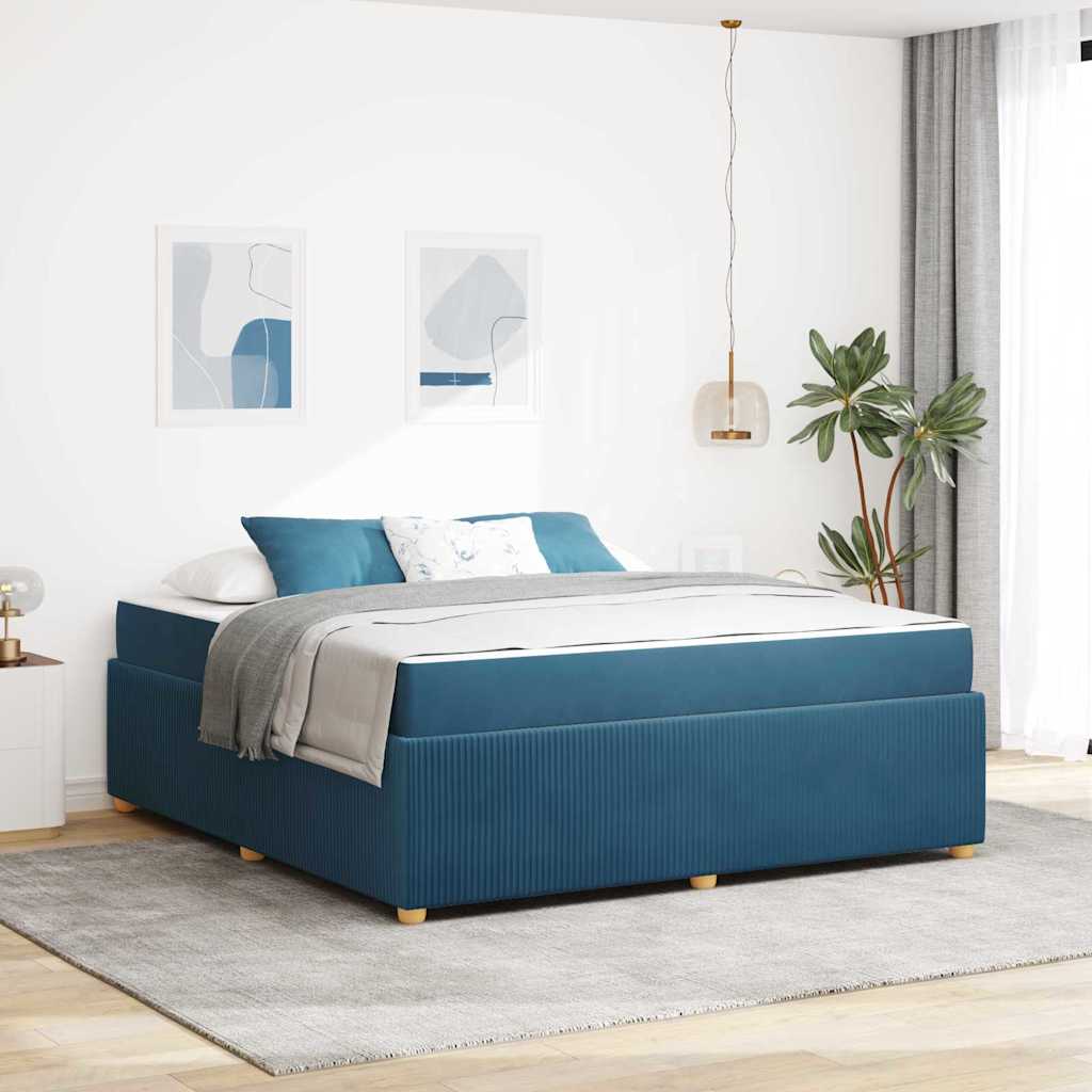 Bettrahmen Blau 180 x 200 cm Stoff