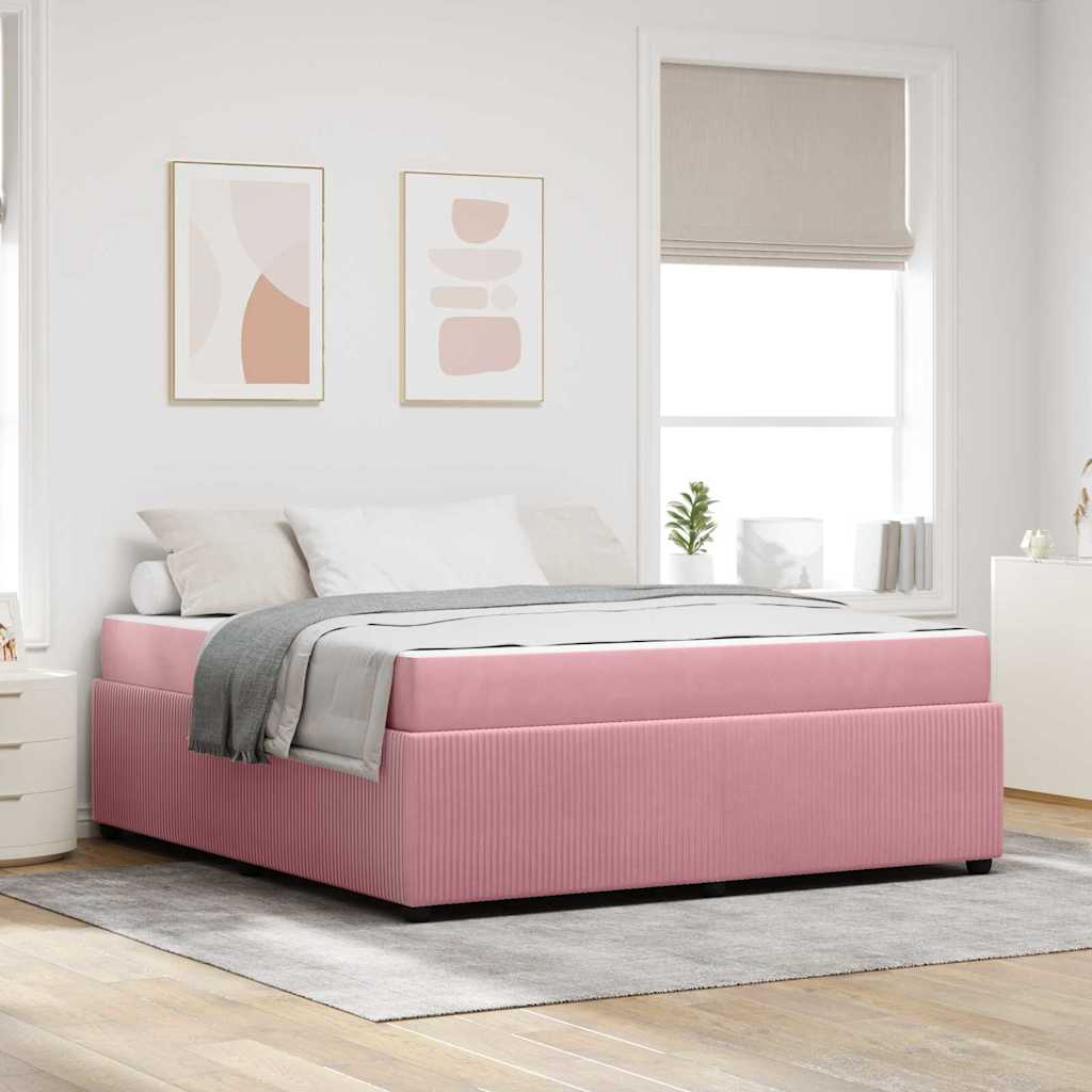 Bettrahmen Rosa 180 x 200 cm Stoff