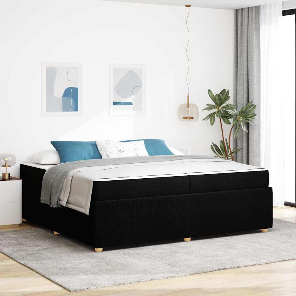 Bettrahmen Schwarz 200 x 200 cm Stoff