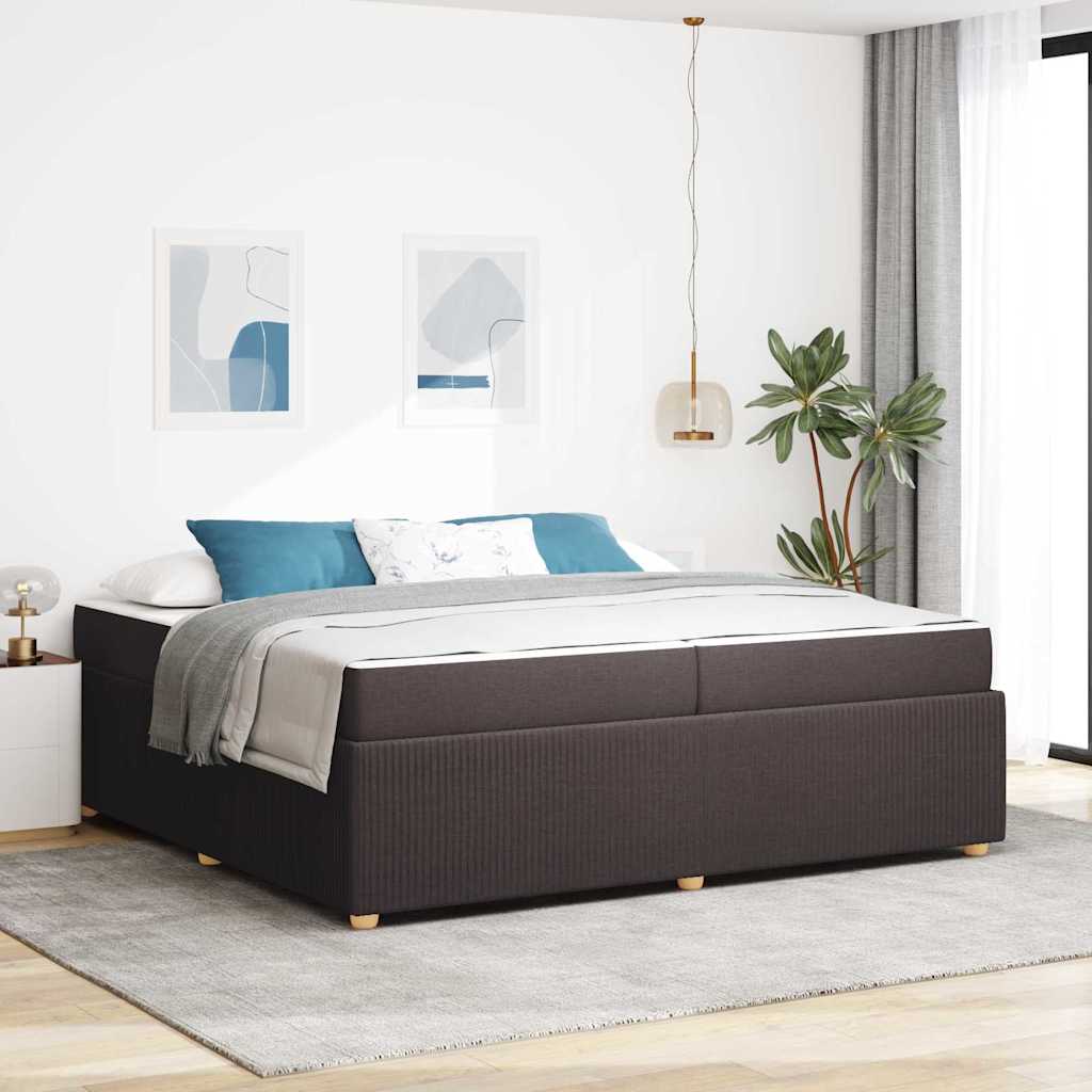 Bettrahmen Dunkelbraun 200 x 200 cm Stoff