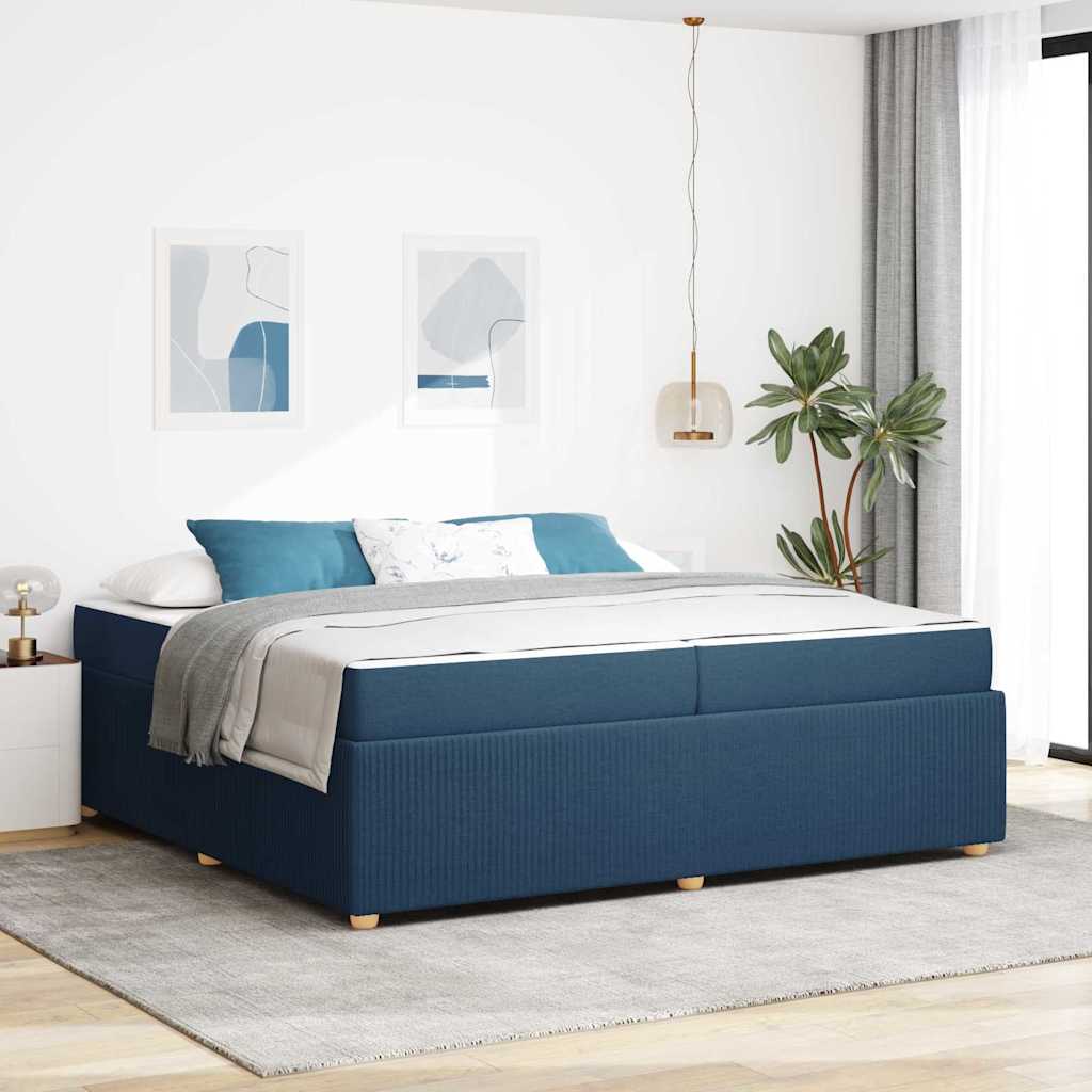 Bettrahmen Blau 200 x 200 cm Stoff