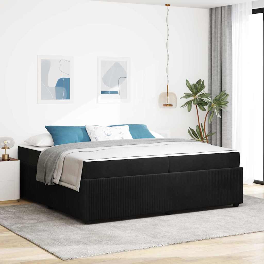 Bettrahmen Schwarz 200 x 200 cm Stoff