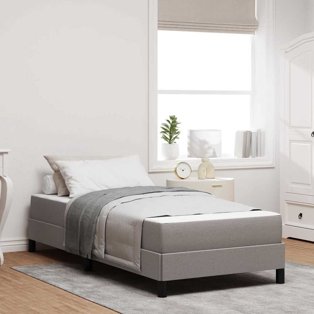 Boxspringbett Taupe 80 x 200 cm Stoff