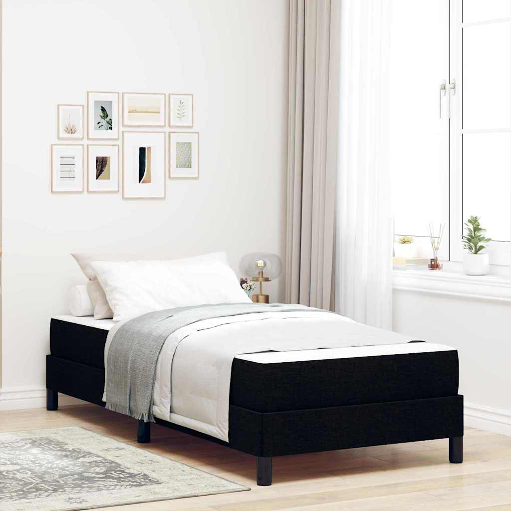 Boxspringbett Schwarz 90 x 200 cm Stoff
