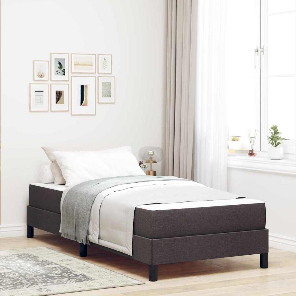 Boxspringbett Dunkelbraun 100 x 200 cm Stoff