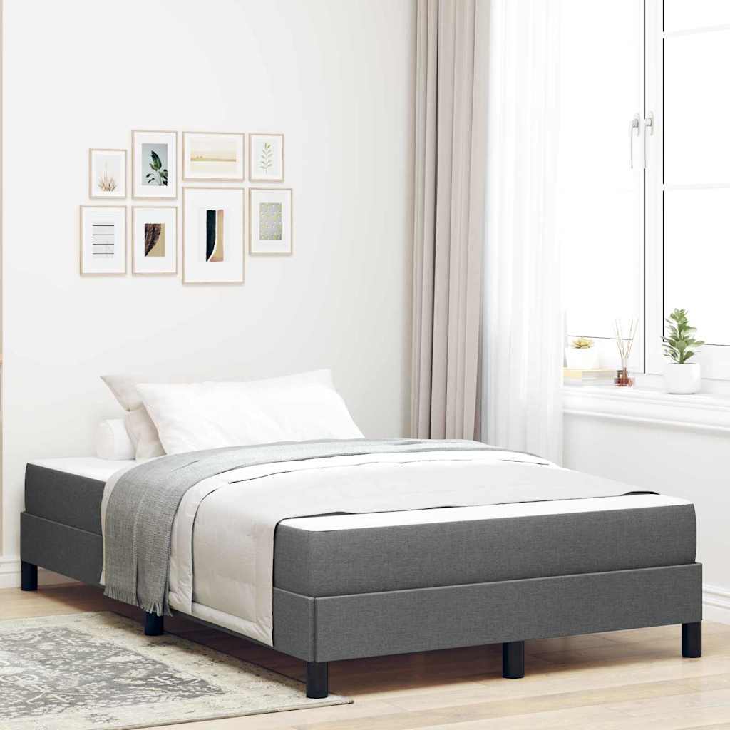Boxspringbett Dunkelgrau 120 x 190 cm Stoff