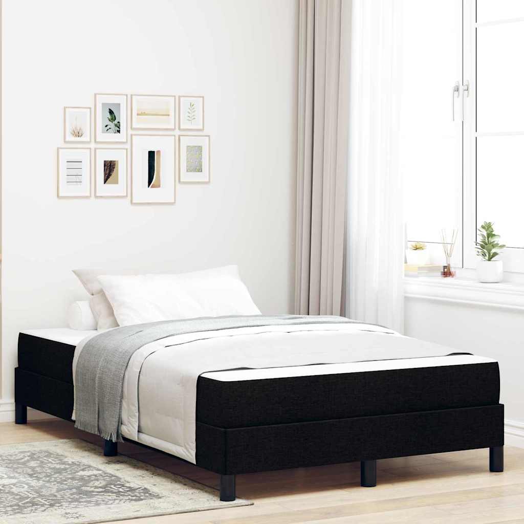 Boxspringbett Schwarz 120 x 190 cm Stoff