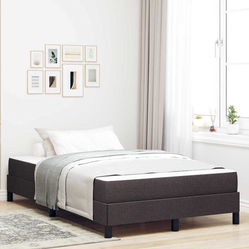 Boxspringbett Dunkelbraun 120 x 190 cm Stoff