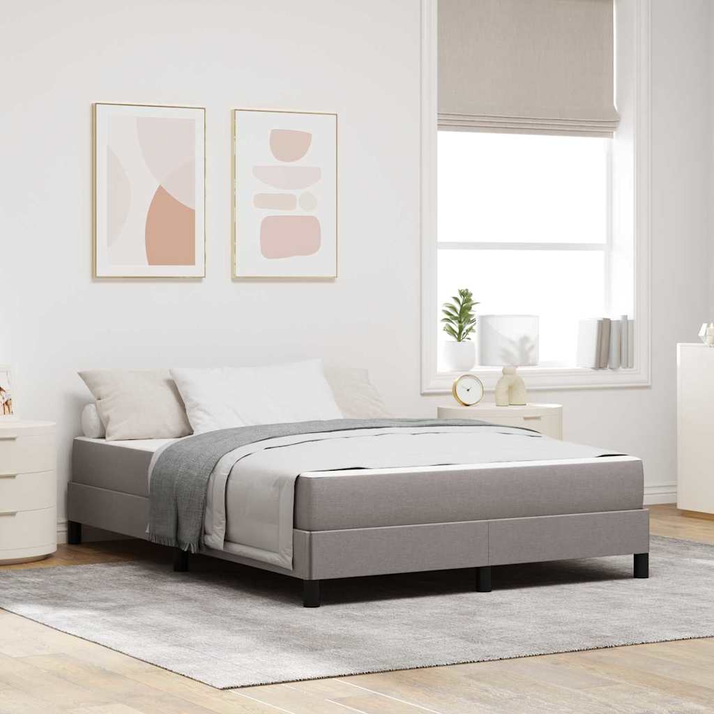Boxspringbett Taupe 140 x 200 cm Stoff