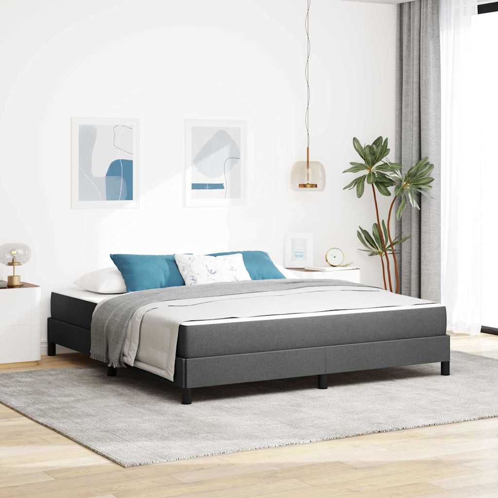 Boxspringbett Dunkelgrau 180 x 200 cm Stoff