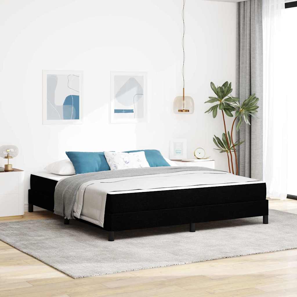 Boxspringbett Schwarz 180 x 200 cm Stoff