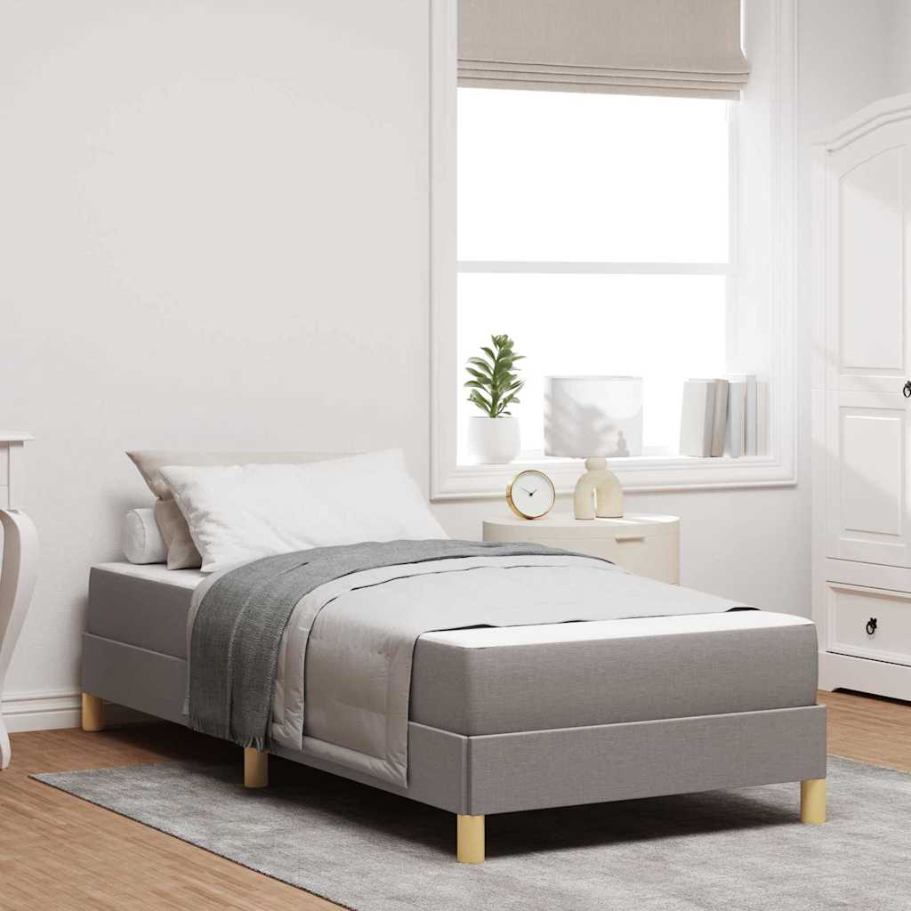 Boxspringbett Taupe 90 x 190 cm Stoff