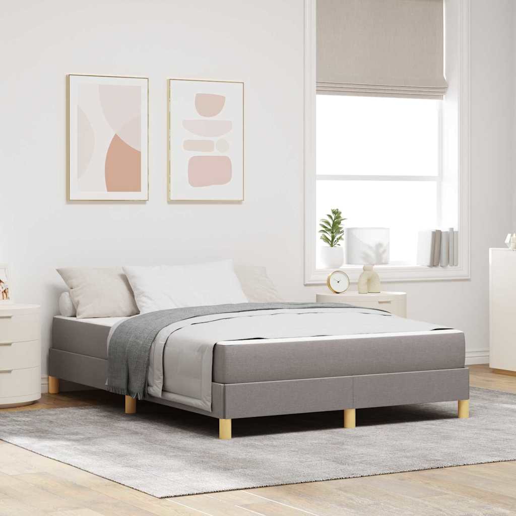Boxspringbett Taupe 160 x 200 cm Stoff