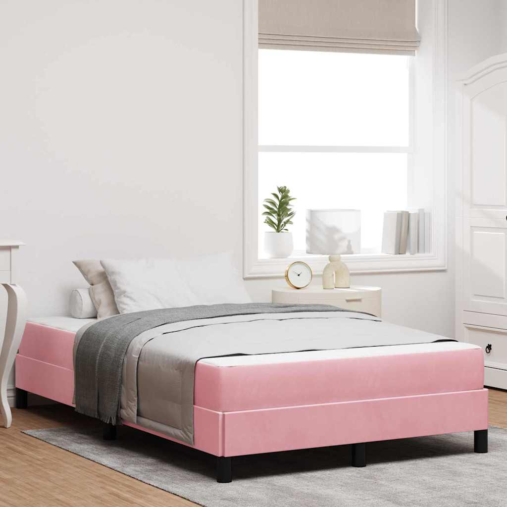 Boxspringbett mit Matratze Rosa 120 x 200 cm Stoff