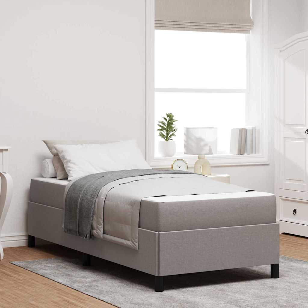 Boxspringbett Taupe 80 x 200 cm Stoff