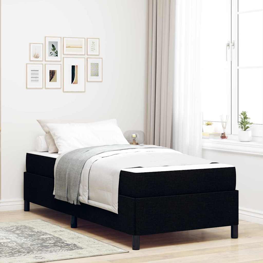 Boxspringbett Schwarz 90 x 200 cm Stoff
