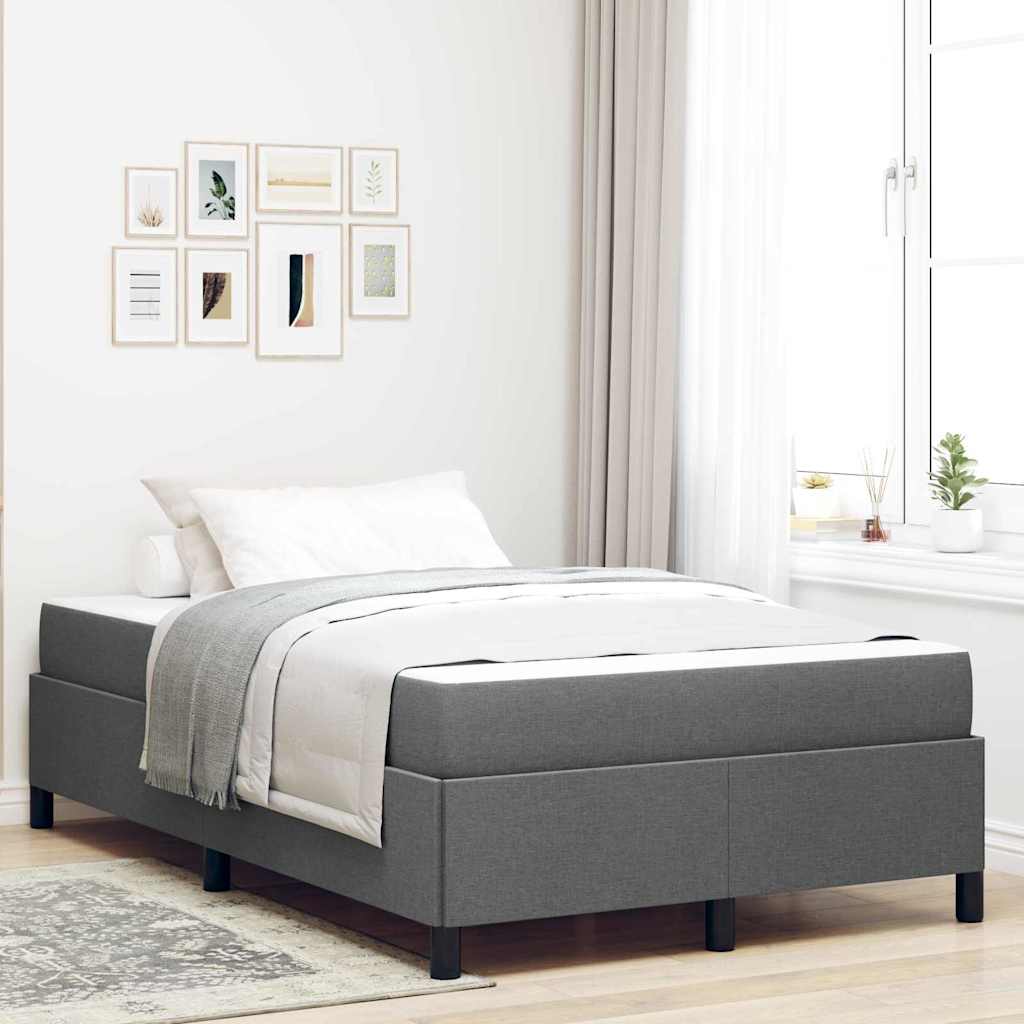 Boxspringbett Dunkelgrau 120 x 190 cm Stoff