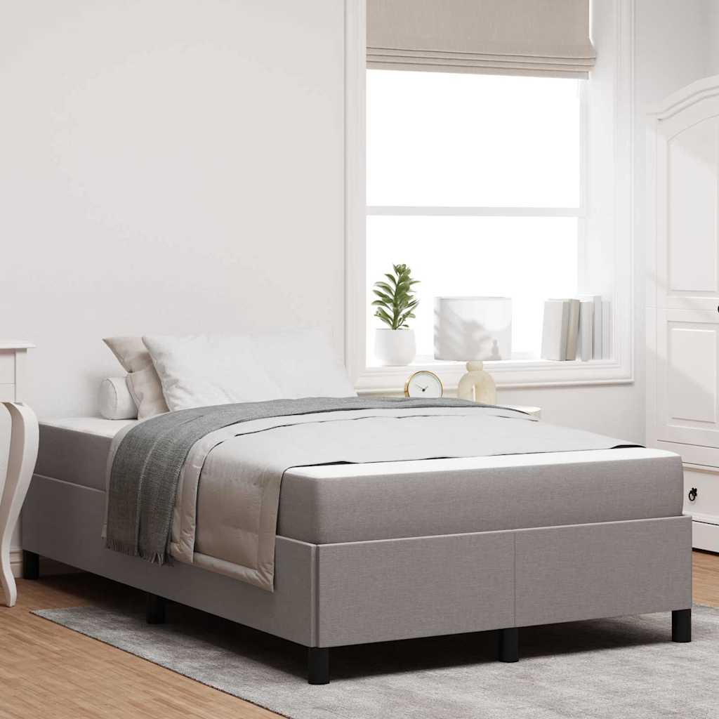 Boxspringbett Taupe 120 x 190 cm Stoff