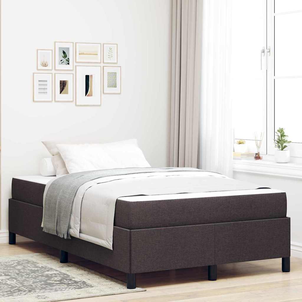 Boxspringbett Dunkelbraun 120 x 200 cm Stoff
