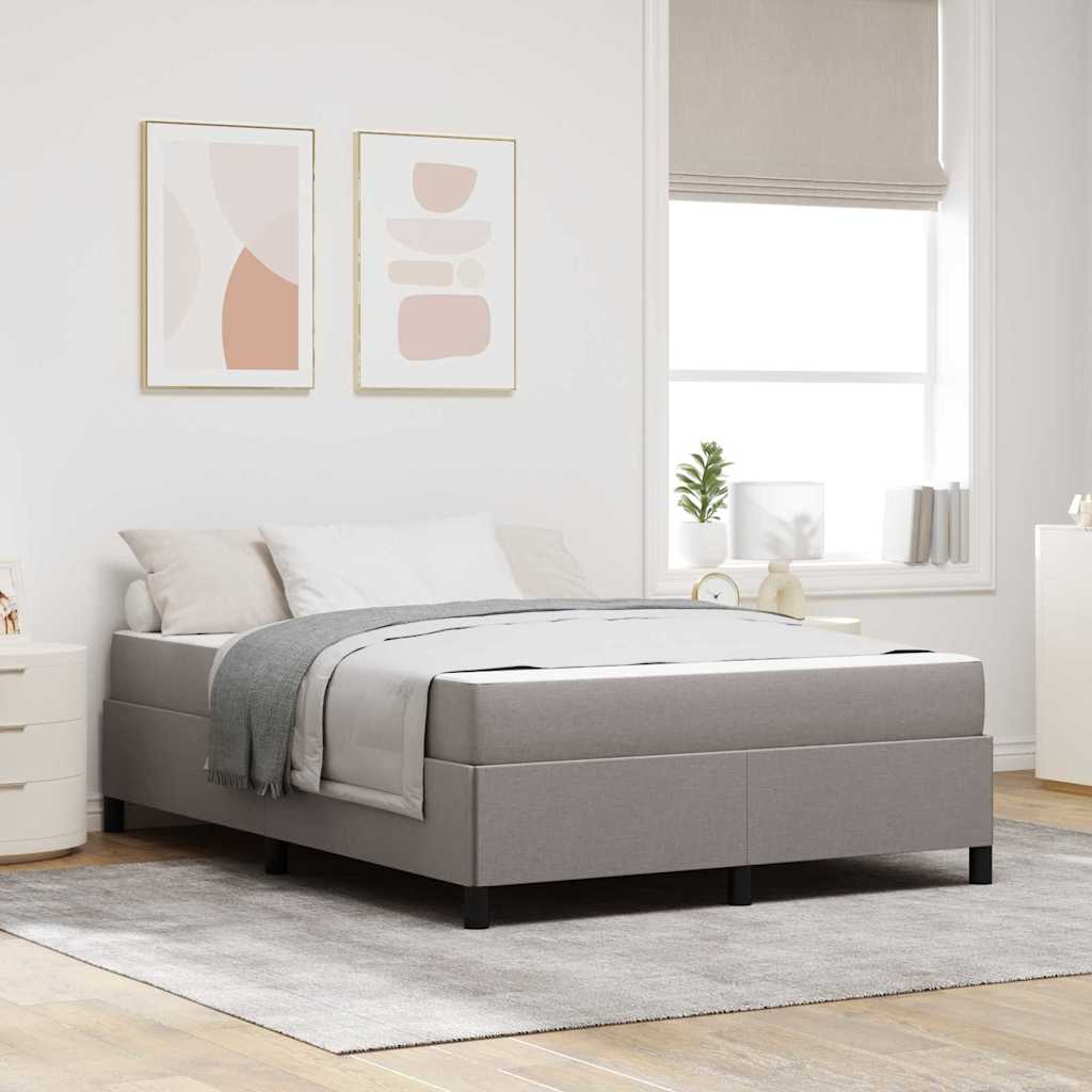 Boxspringbett Taupe 140 x 190 cm Stoff