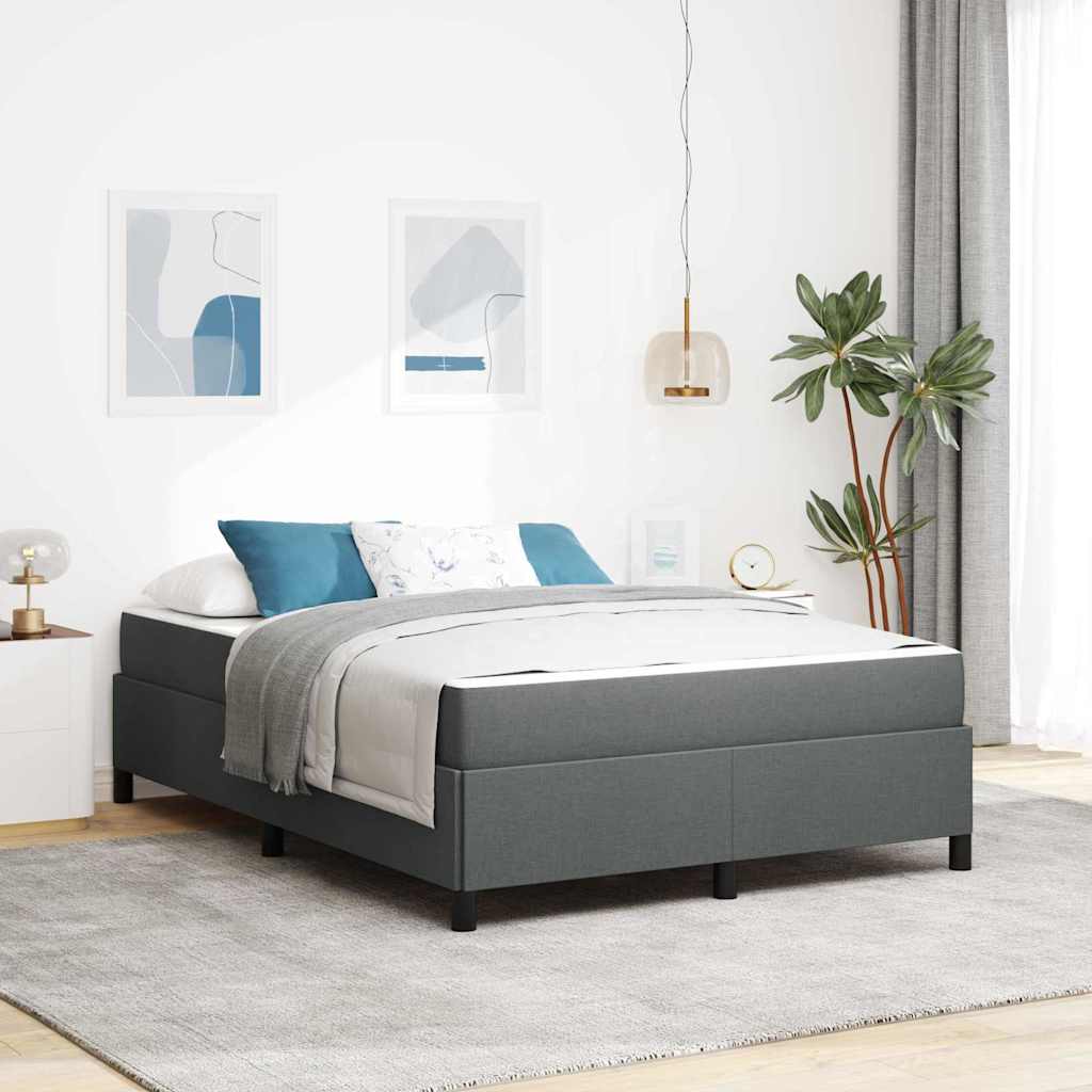 Boxspringbett Dunkelgrau 160 x 200 cm Stoff