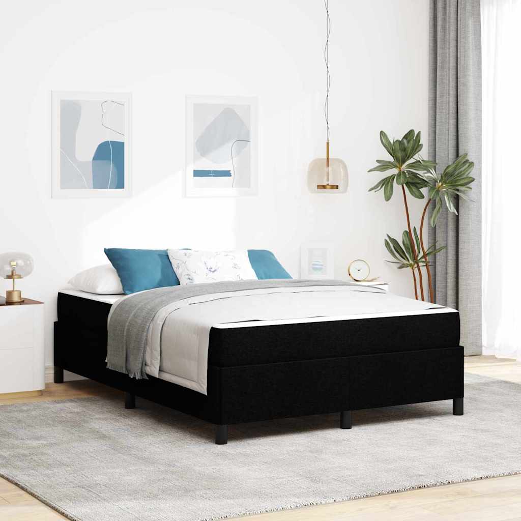 Boxspringbett Schwarz 160 x 200 cm Stoff