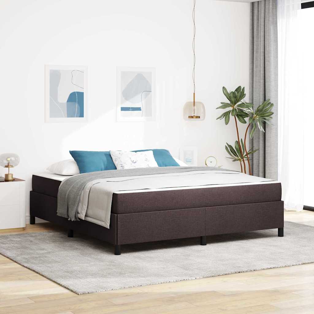 Boxspringbett Dunkelbraun 180 x 200 cm Stoff