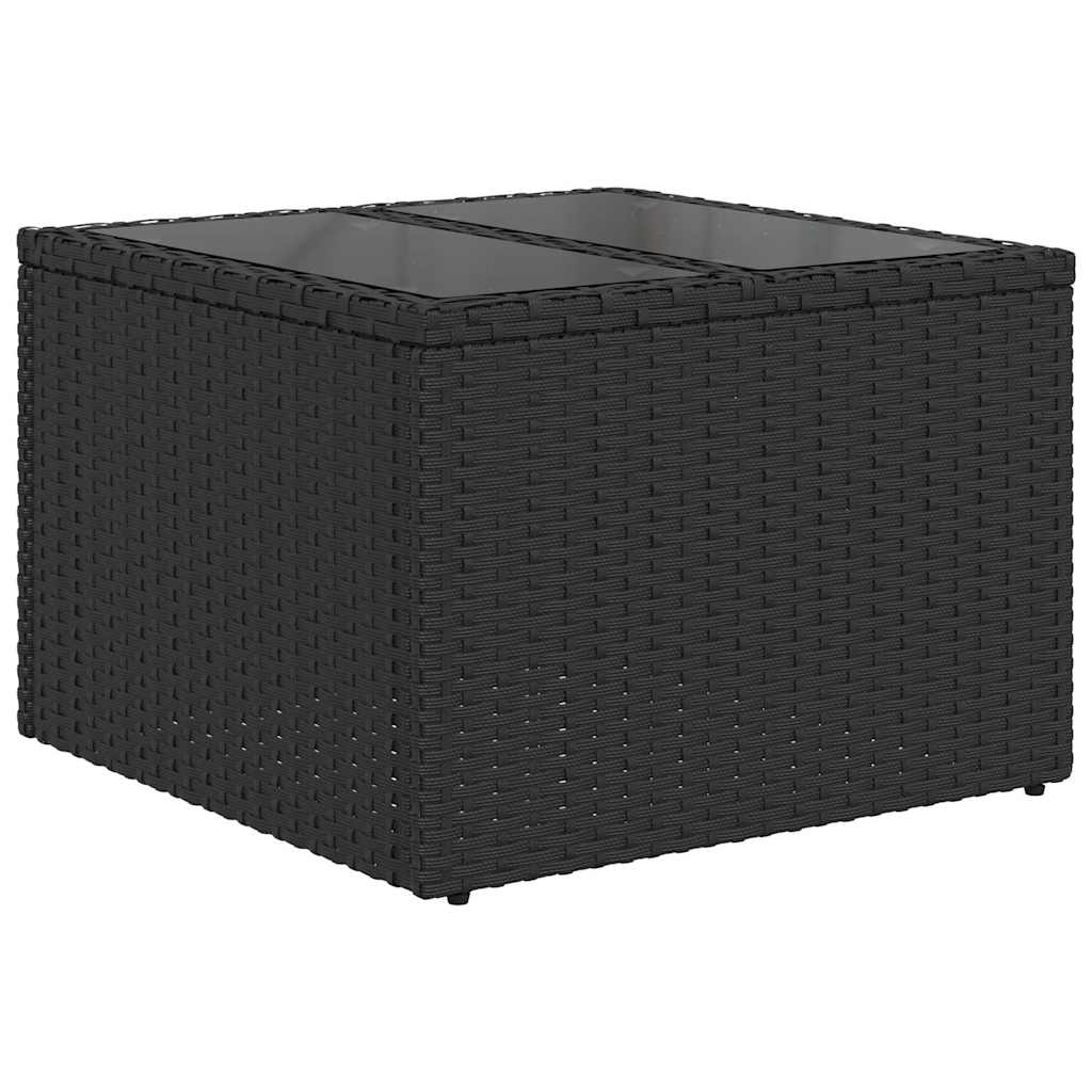 Gartensofa-set 8 Stk. 7-Sitzanzahl Schwarz und Creme