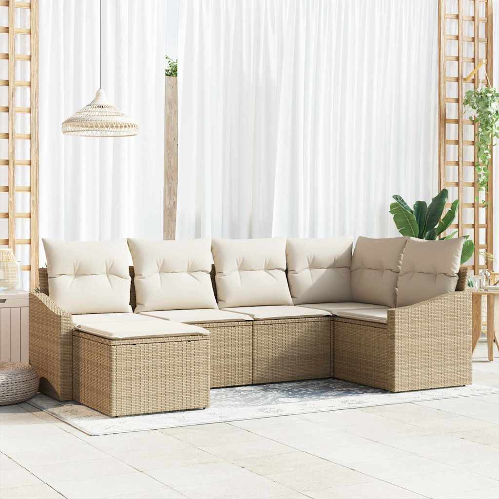 Garten Essgruppe 6 stk. Beige und Creme