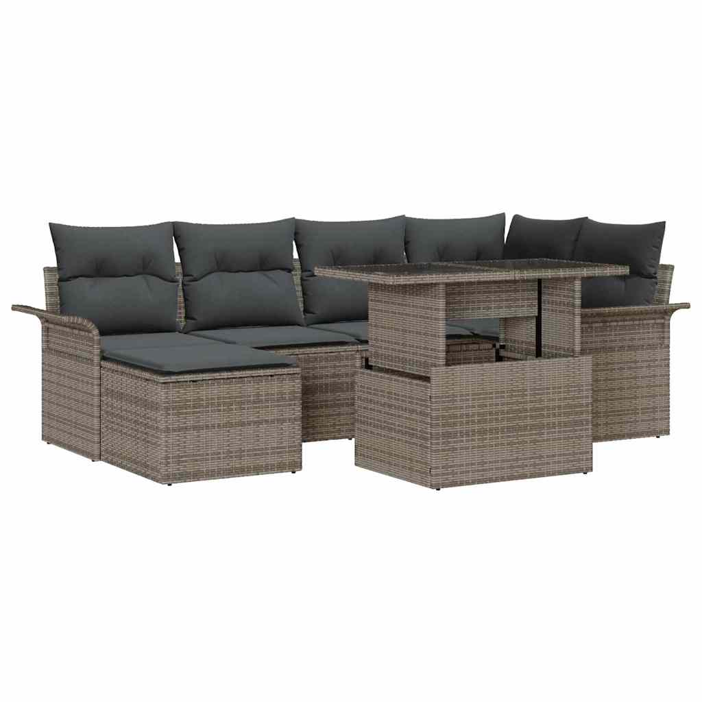 Gartensofa-set 7 stk. Grau