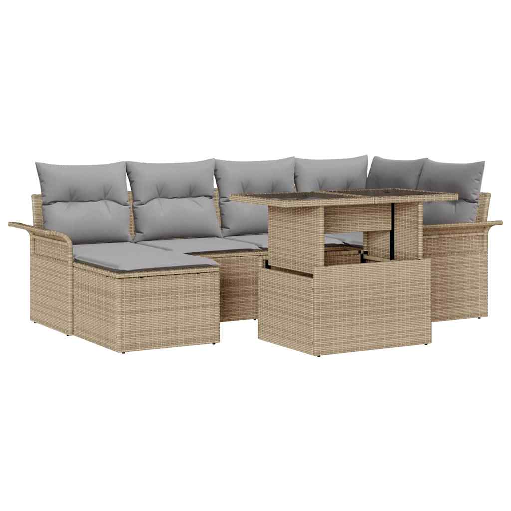 Gartensofa-set 7 stk. Beige