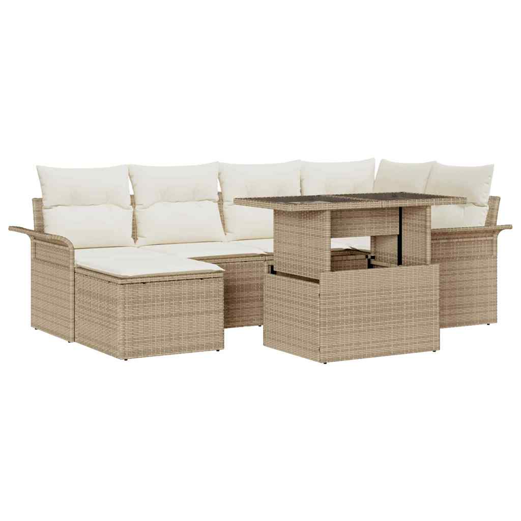 Gartensofa-set 7 stk. Beige