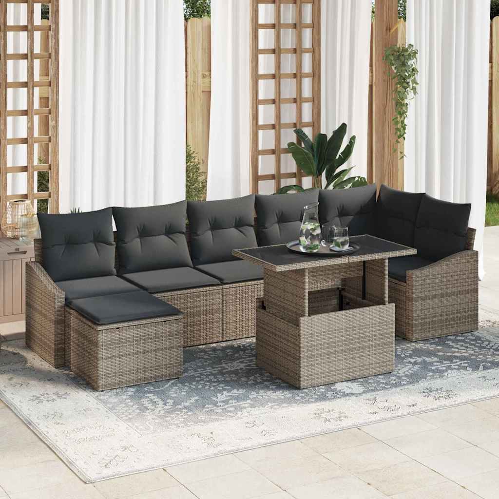 Garten-Sofa-Set 8 stk. Grau