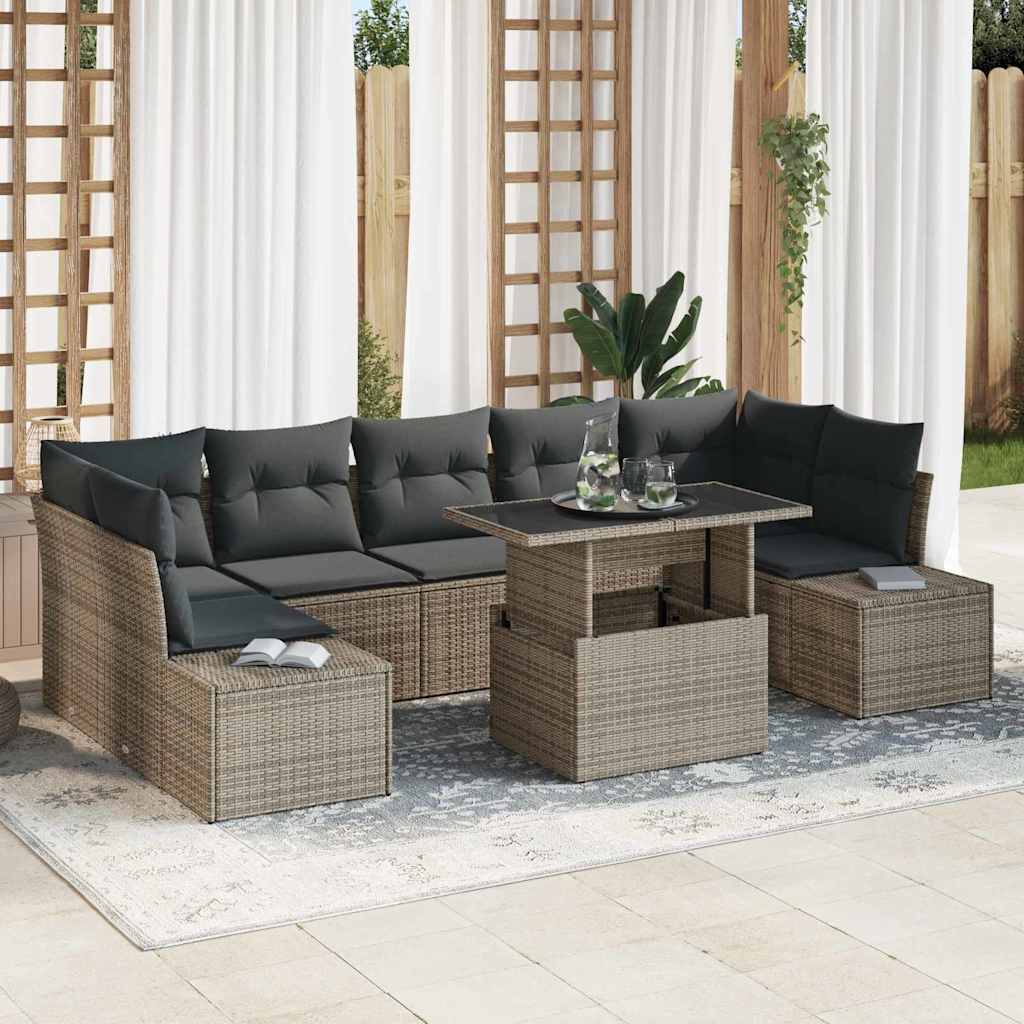 Garten-Sofa-Set 8 stk. Grau