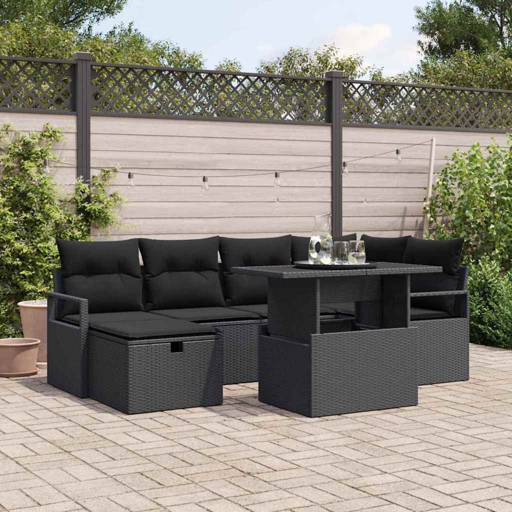 Gartensofa-set 12 stk. Poly-Rattan