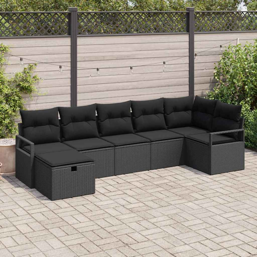 Sofa Set 5 stk. Poly-Rattan
