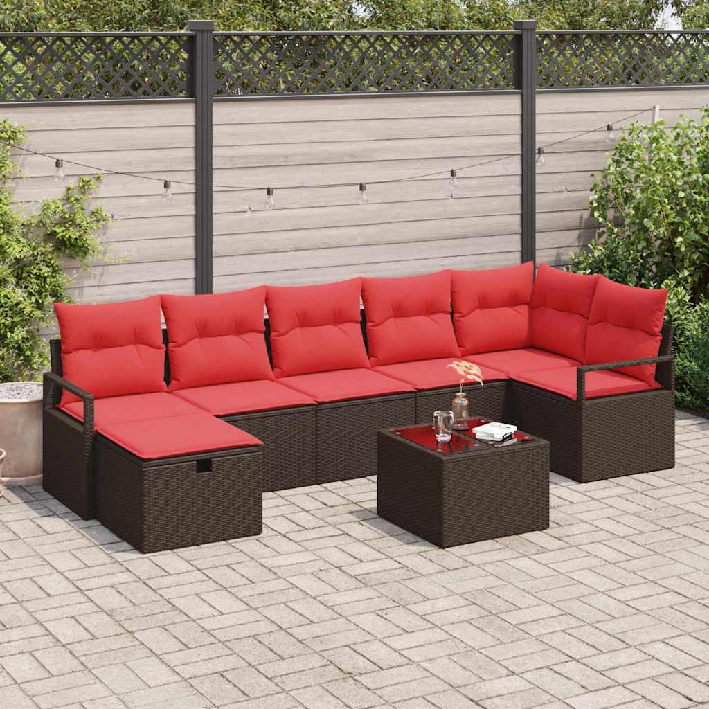 Sofa Set 5 stk. Poly-Rattan