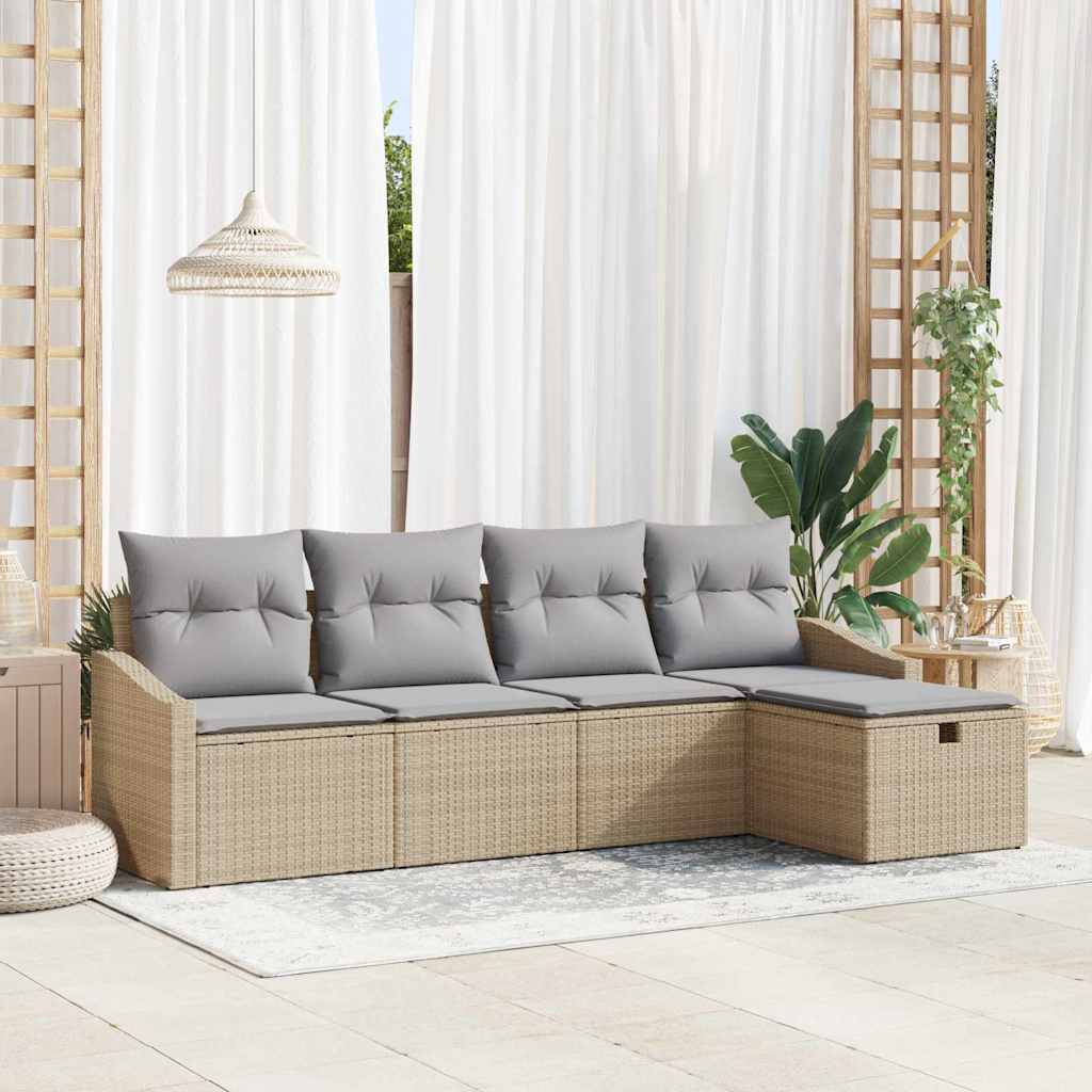 Sofa Set 6 stk. Poly-Rattan
