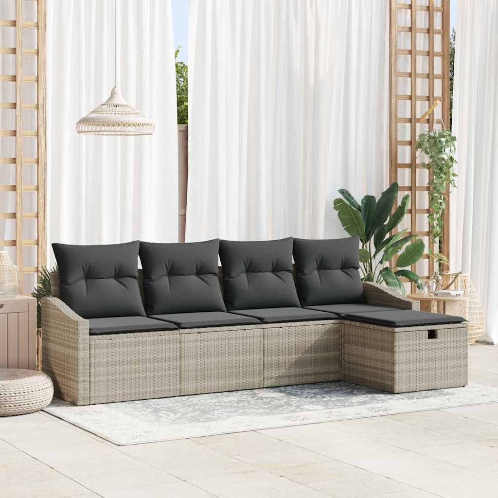 Sofa Set 6 stk. Poly-Rattan