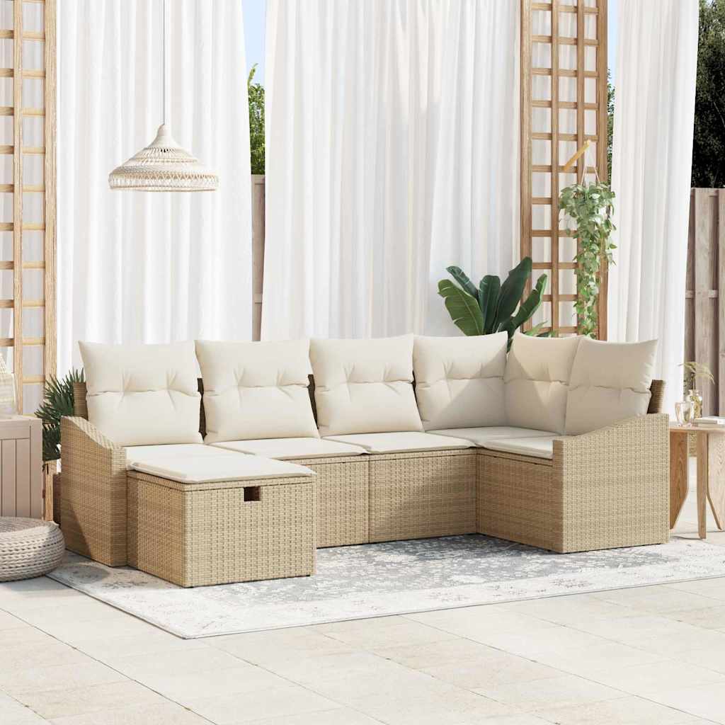 Sofa Set 7 stk. Poly-Rattan
