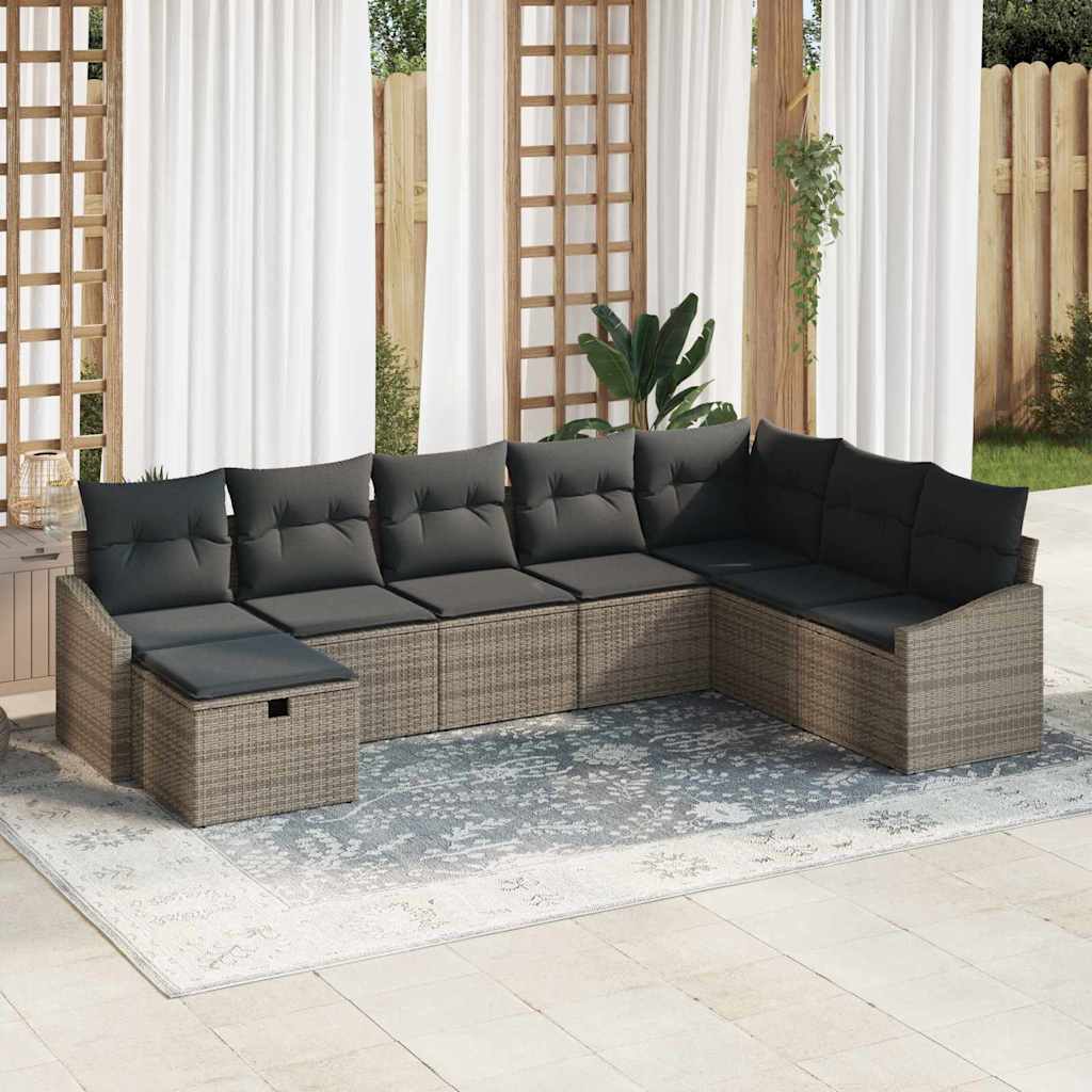 Sofa Set 9 stk. Poly-Rattan